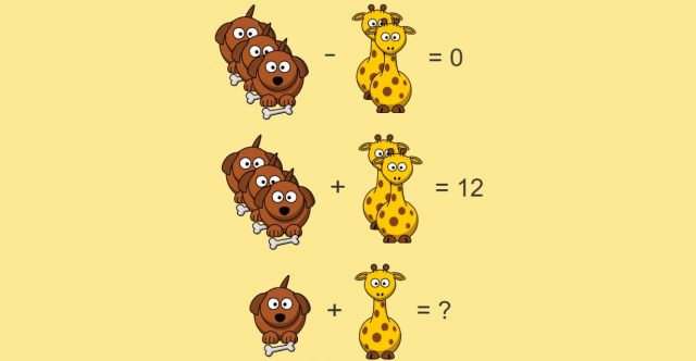 matematický príklad žirafa psy